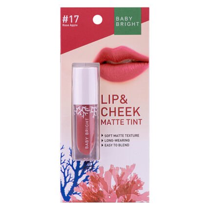 LIP & CHEEK MATTE TINT 2.4G BABY BRIGHT (M) #17 ROSE APPLE (Y2024)