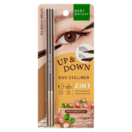 UP AND DOWN DUO EYELINER 0.1G+0.35G BABY BRIGHT (M) #02 SMOKY BROWN