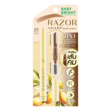 Razor Sharp Brow Pencil 0.15g Baby Bright (M) #01 Burnt Caramel