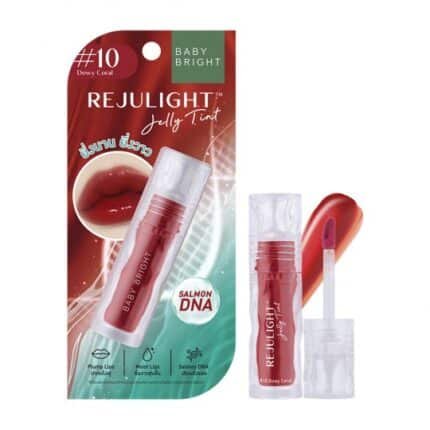 Rejulight Jelly Tint 3g Baby Bright (M) #10 Dewy Coral | كريم ريجولايت جيلي تينت 3 جرام بيبي برايت (متوسط) #10 مرجاني ندى