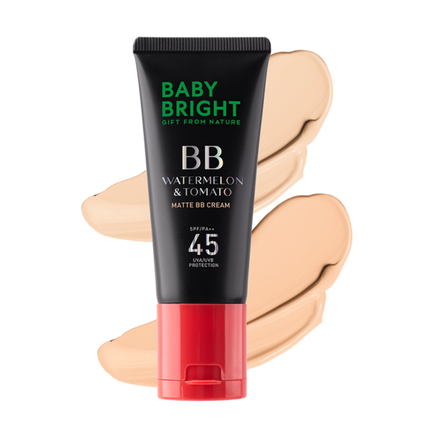 Watermelon & Tomato Matte BB Cream SPF45 PA++ 30g (Free Cover Concealer) Baby Bright (M) #23 True Beige (Y2024)
