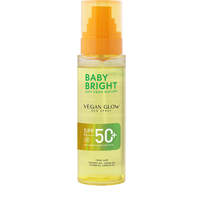 Vegan Glow Sun Spray SPF50+ PA++++ 110ml Baby Bright (B)